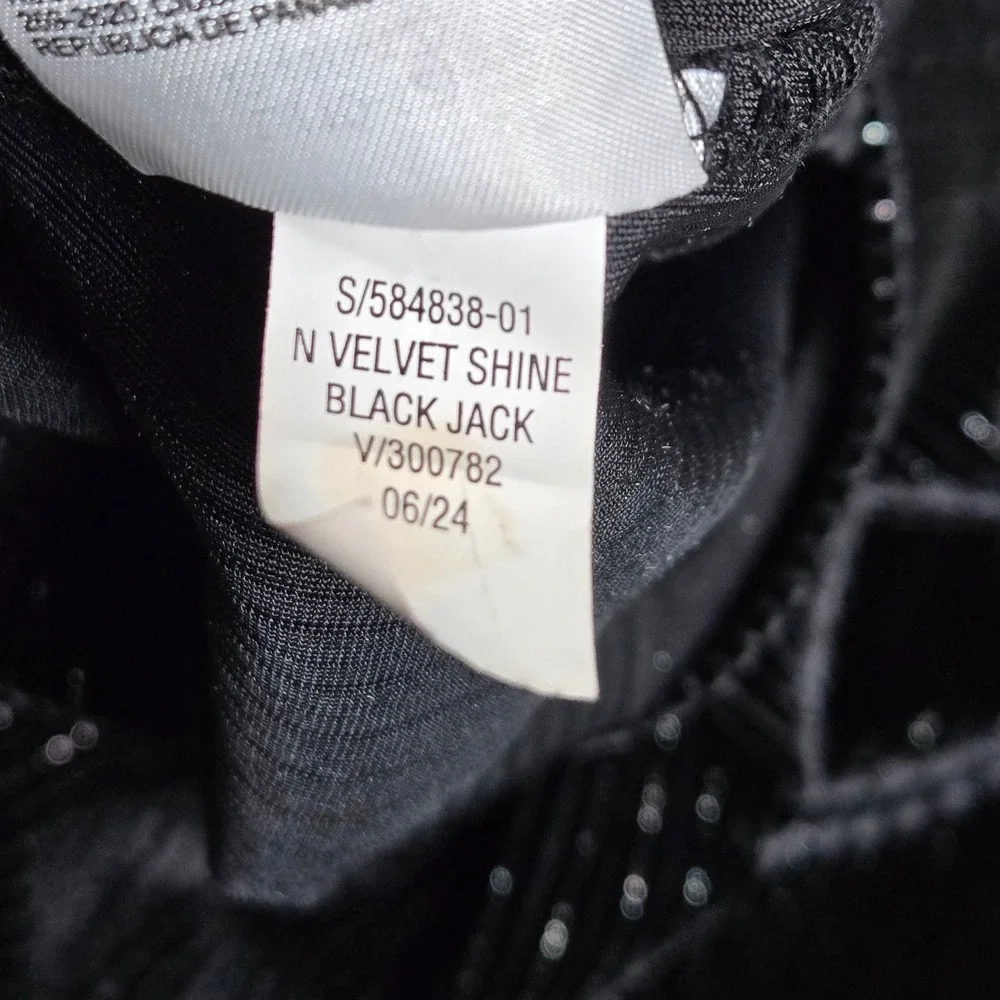 Old Navy‎ High-Waisted Black Velvet Shine Flare Leg Pants Size L 10-12 584838-01